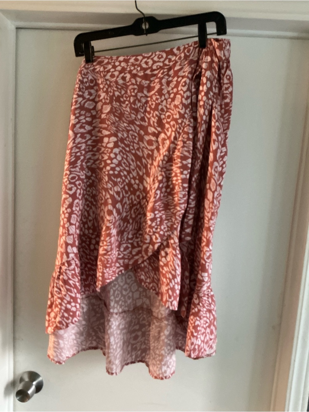 Women's Sz XL Burnt Orange/Cream Skirt Flowy Skirt